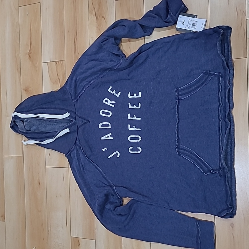 Grayson Threads J'Adore Coffee women's XXL shirt with frayed edges